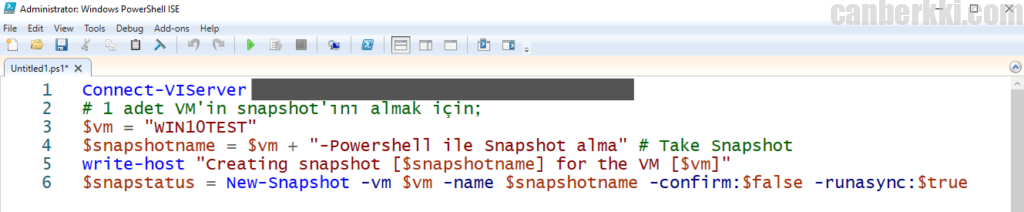 Powershell snapshot alma