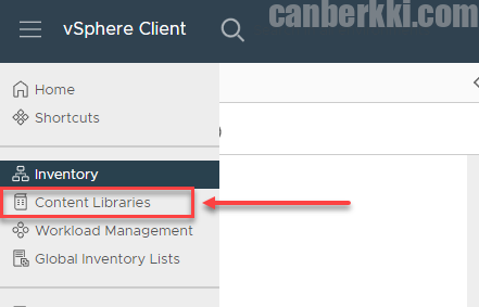 vSphere üzerinde Content Libraries
