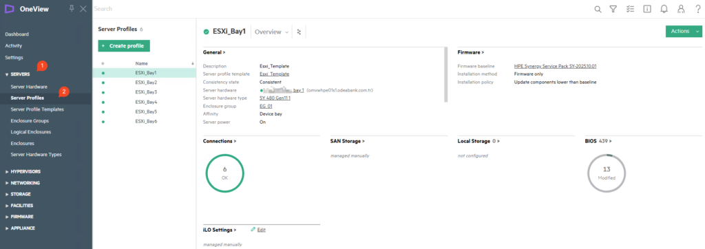 Hpe Synergy 12000 - OneView Server Profile