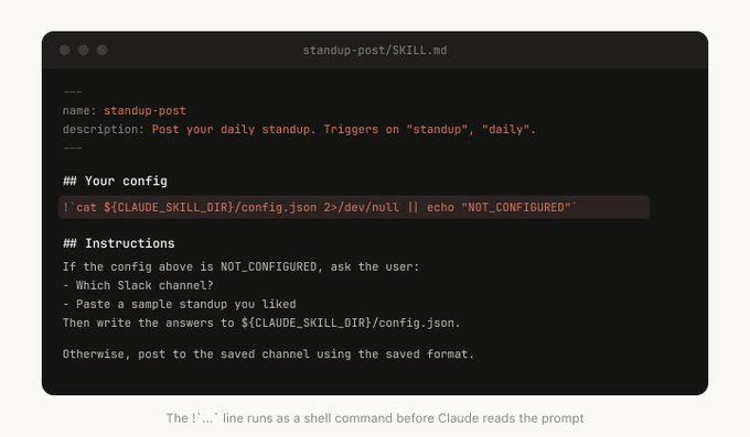 Claude Code Skills - setup ve config.json