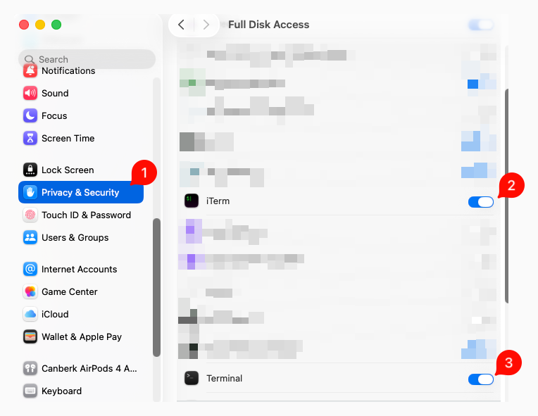 Claude Channels İçin Disk İzinleri