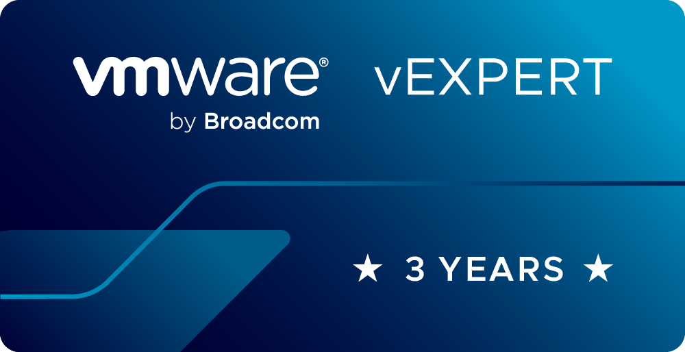 VMware vExpert 3 Star Badge