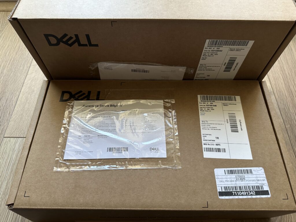 Dell Pro Max with GB10 kapalı kutuları